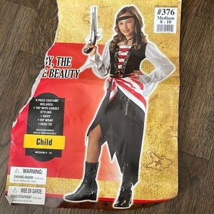 Ruby the pirate beauty Halloween costume for girl size M 8-10 years old